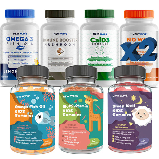 Starter Kit ELITE: 8 Essential Supplements and 3 Kids Series Gummies